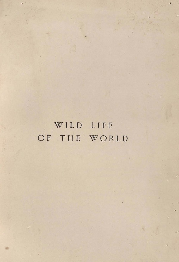 Wild Life of the World A Descriptive survey Of the geographical distributioin of Animals. Vol-2