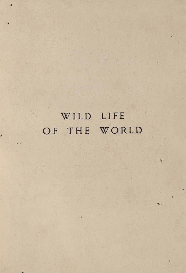 Wild Life of the World A Descriptive survey Of the geographical distributioin of Animals. Vol-3