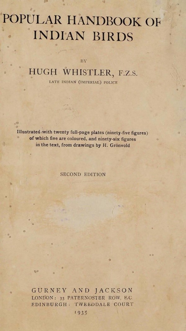 Popular Handbook of Indian Birds