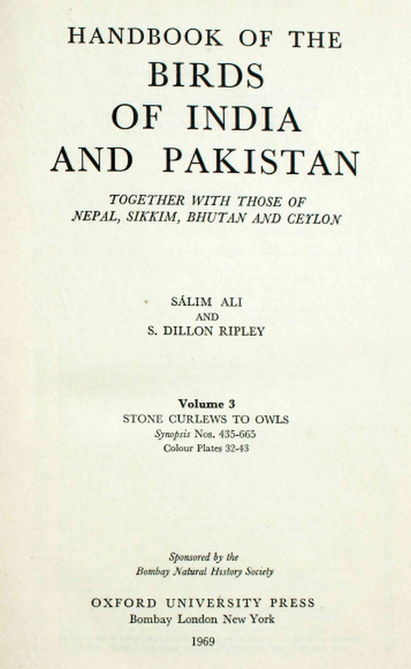 Handbook of the Birds of India and Pakistan . Together with those of Nepal, Sikkim, Bhutan and Cylon. Vol III #