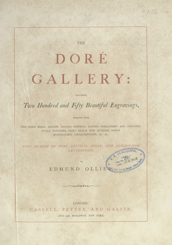 Dore Gallery containing two hundred and fifty beautiful engrabings, with Memoir of Dore , Critical Essay, and Descriptive Letterpress. Vol. II