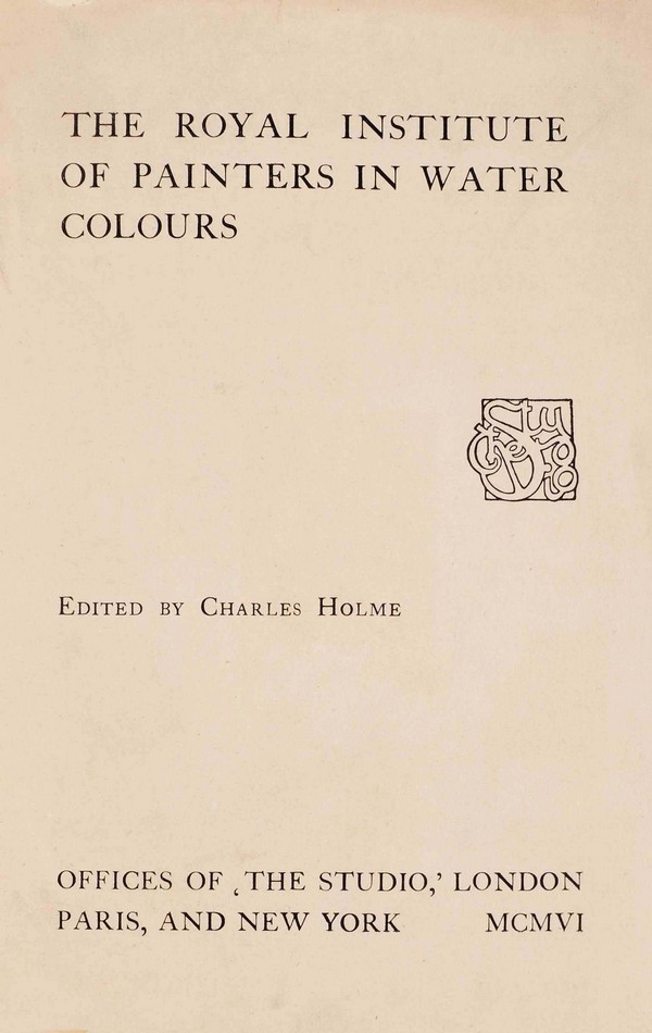 The Royal Institute of Painters in Water Colours