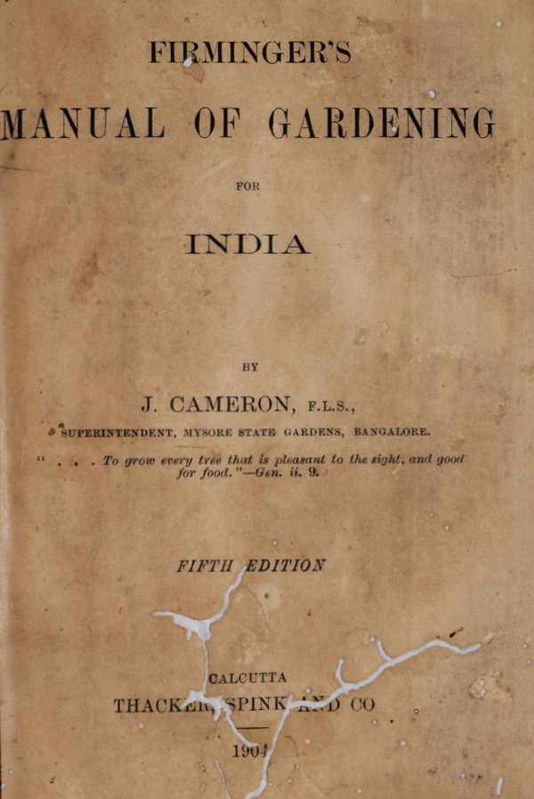 Ferminger’s Manual of Gardening for India