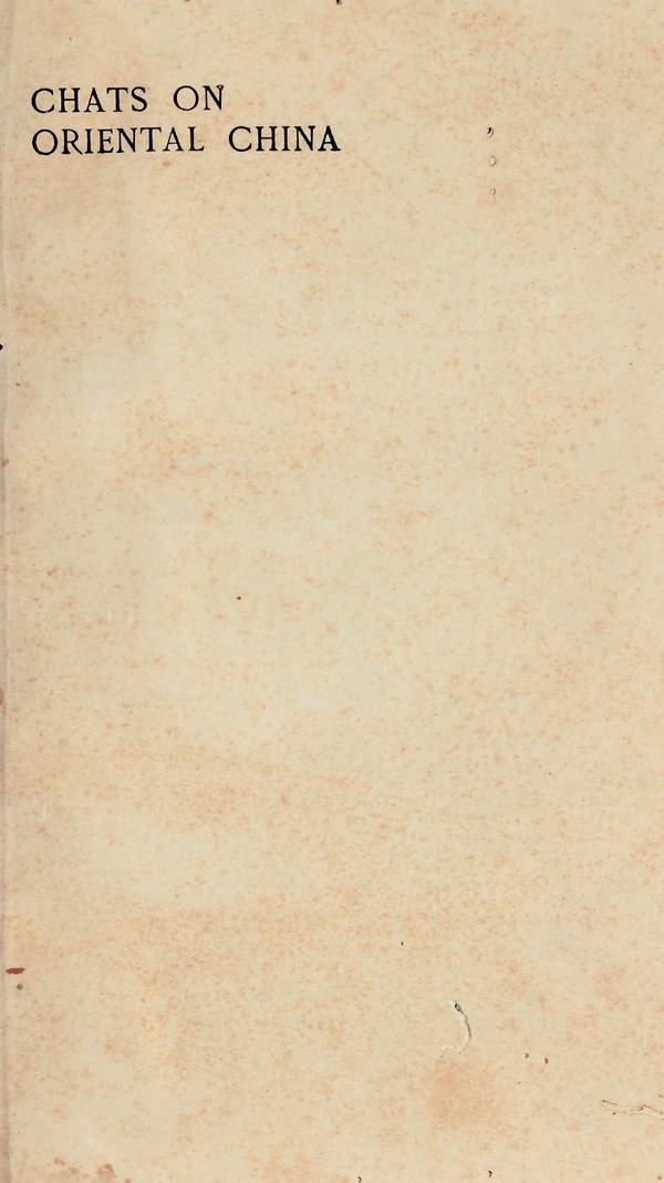 Chats on Oriental China