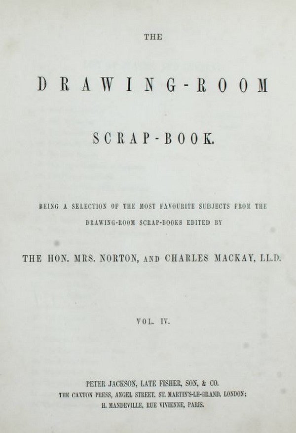 Fisher’s Drawing Room Scrap Book Vol. IV #
