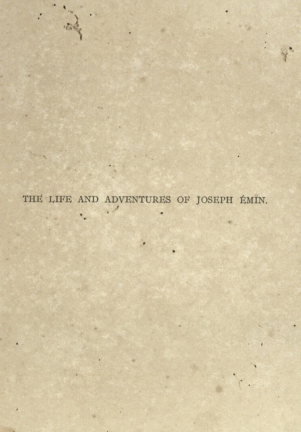 Life and adventures of Emin Joseph Emin, 1726-1809