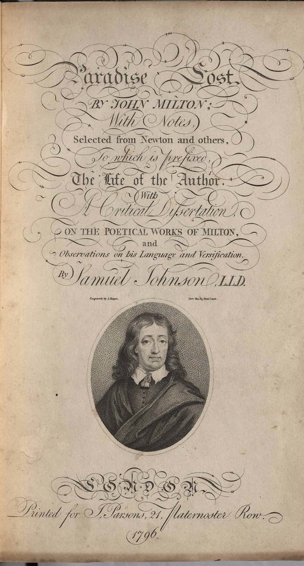 Paradise lost : by John Milton ; with notes, selected from Newton and others, to which is prefixed, the life of the author. With a critical dissertation, on the poetical works of Milton. Vol. 2