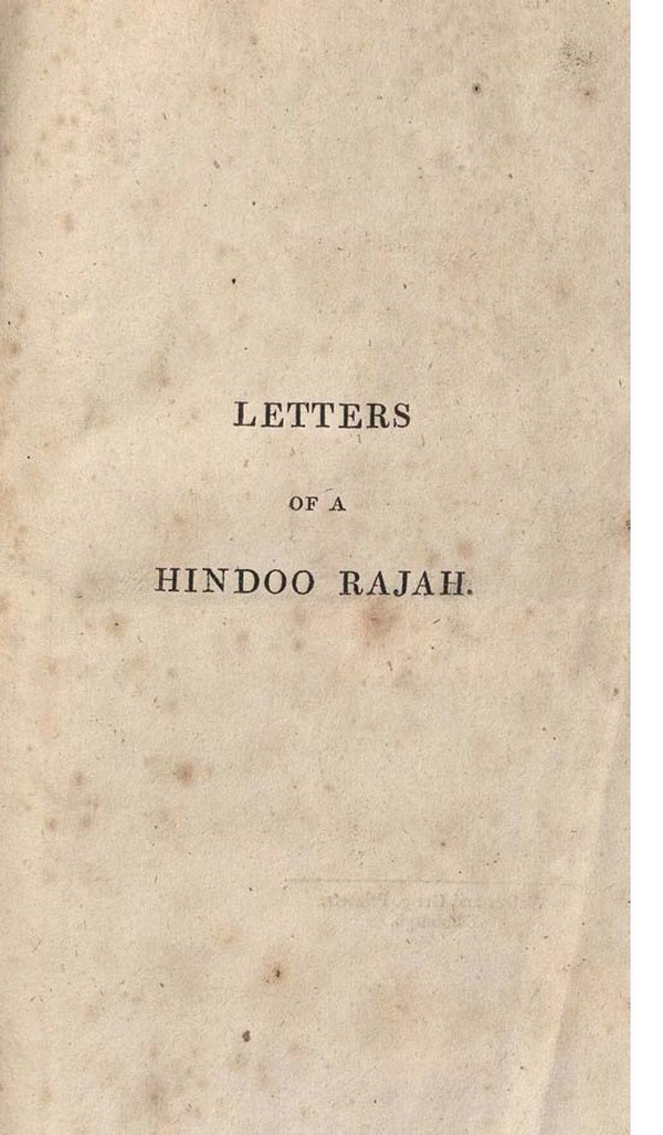Translation of the letters of a Hindoo Rajah-II