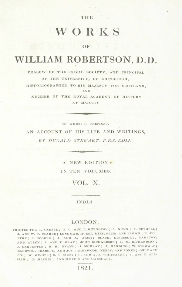 Works of William Robertson, D. D Vol. 10