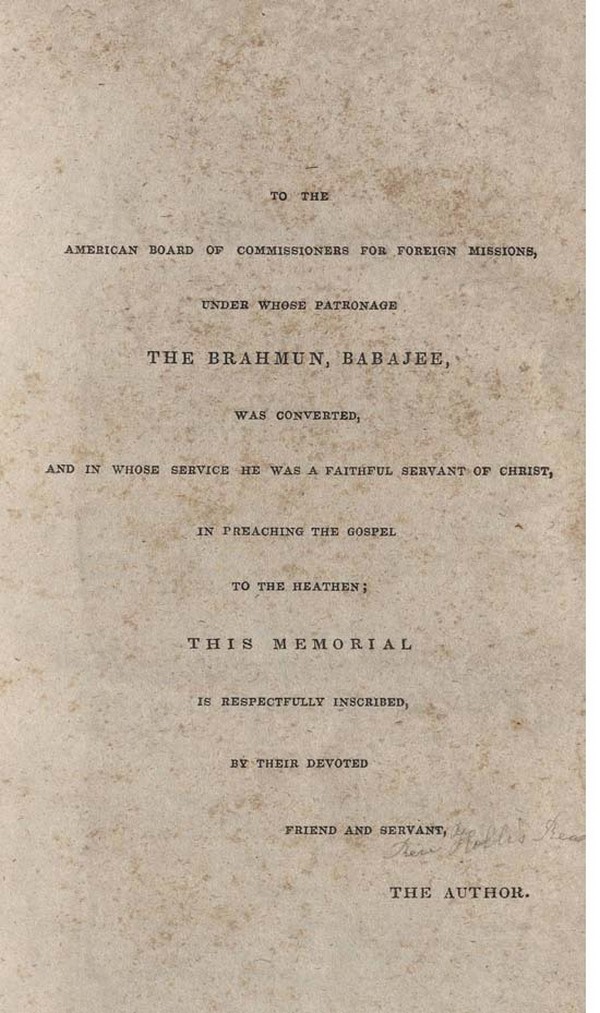 The Christian Brahmun, or Memoirs of the Life, Writings, and Character of the Converted Brahmun, Babajee : including illustrat.