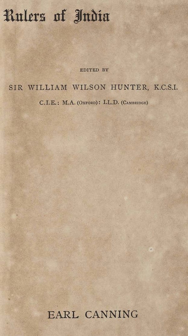 Rulers of India; Earl Canning