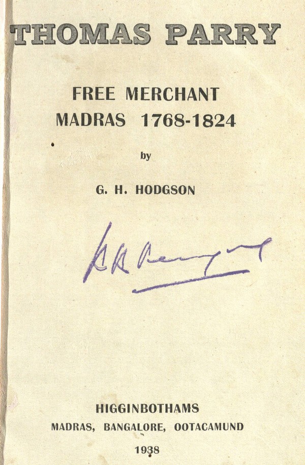 Thomas Farry Merchant Madras 1768-1824