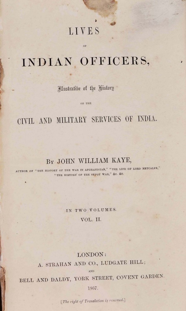 Lives of Indian Officers: Illustrative of the History of the Civil and Military Services of India-II