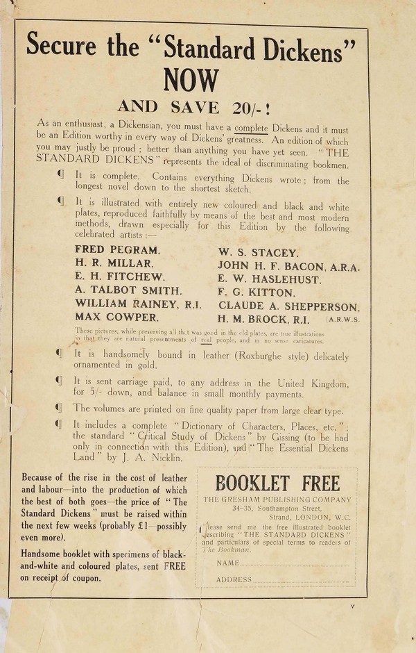 Charles Dickens:A Bookman Extranumber