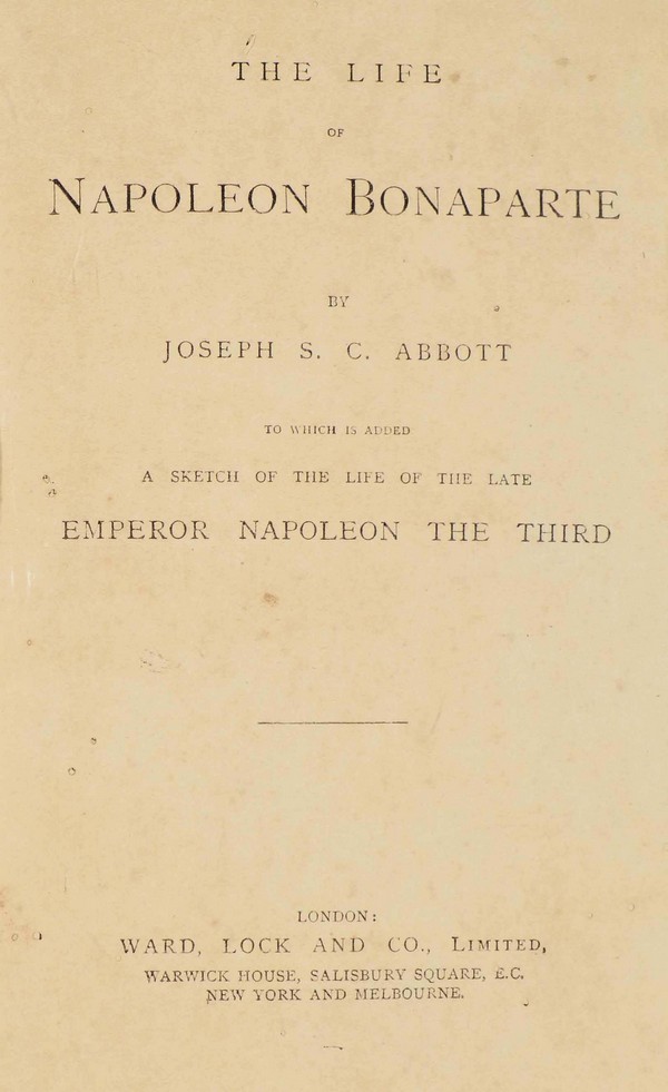 The Life of Napolean Bonaparte