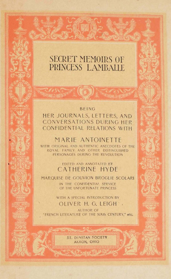 Memoirs and Secret Chronicles of the Courts of Europe