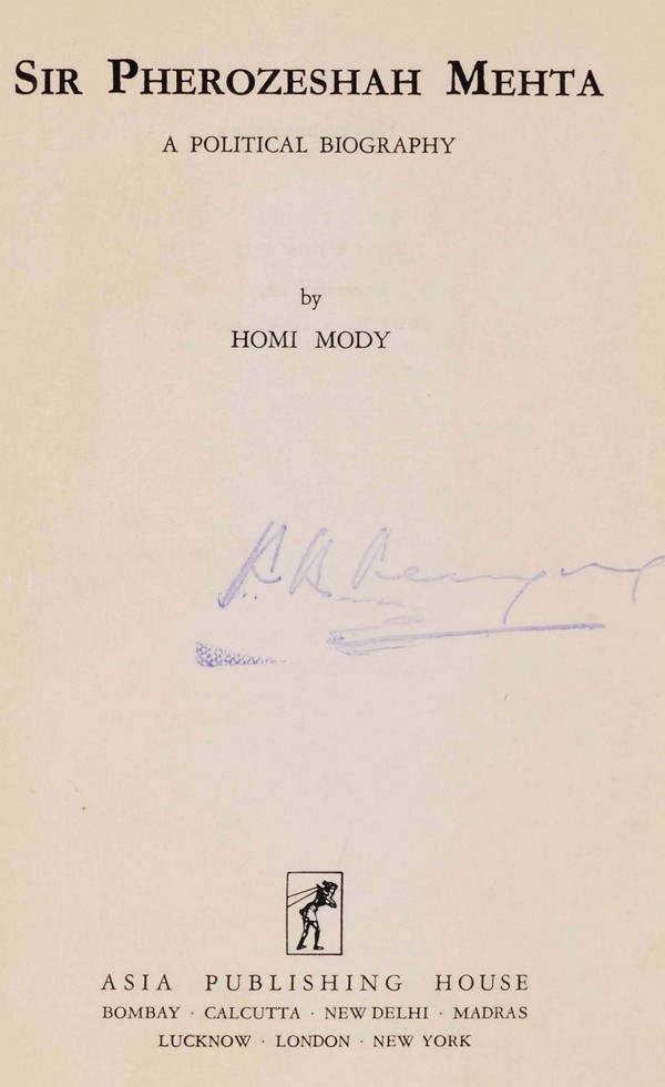 Pherozeshah Mehta : A political Biography. Vol.1