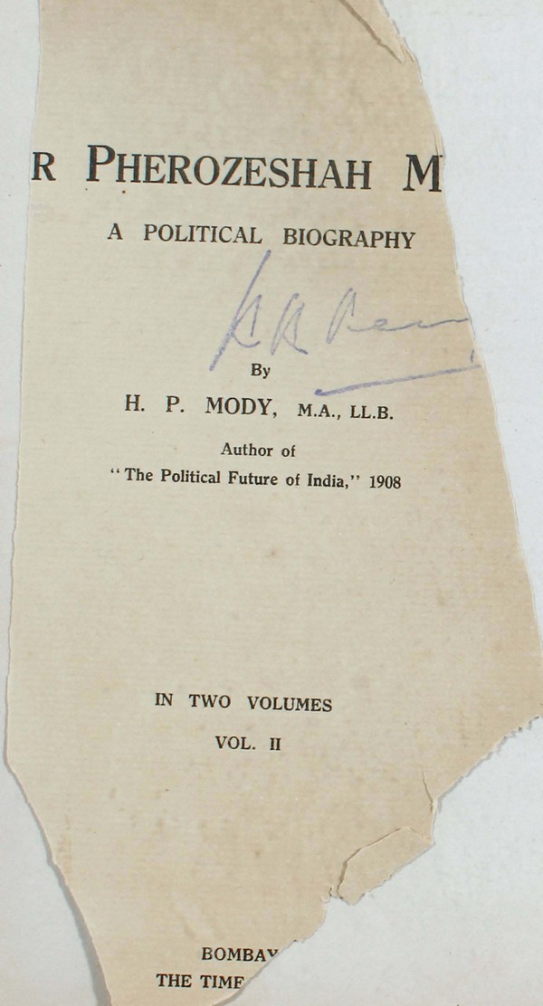 Sir Pherozeshah Mehta : A Political Biography. Vol. II #