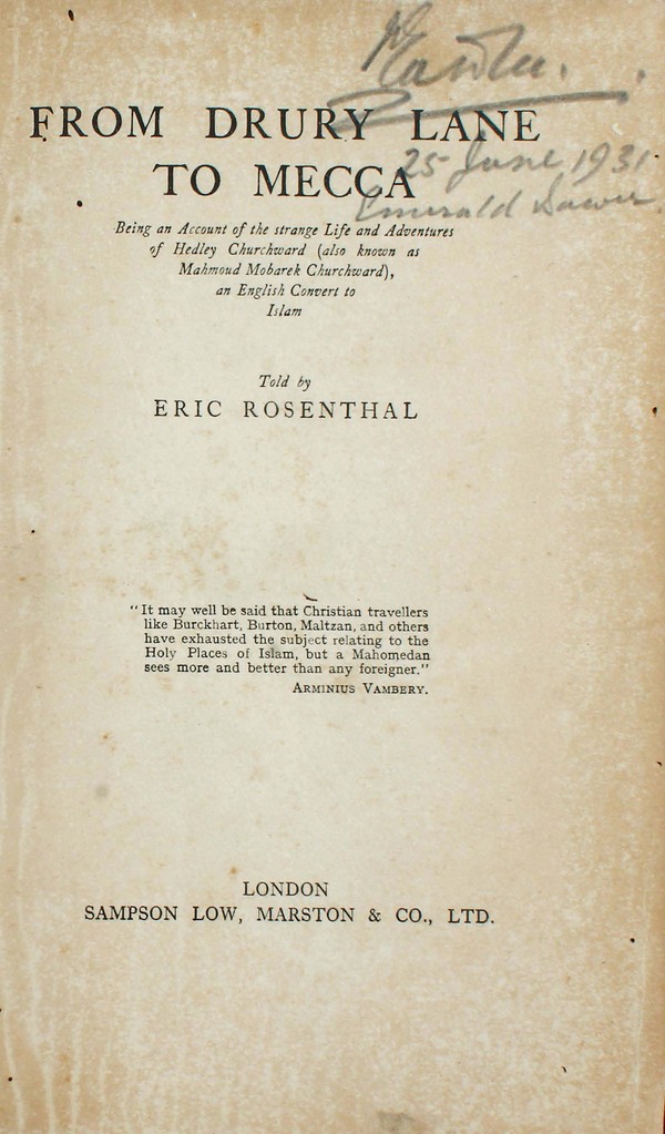 From Drury Lane to Mecca #