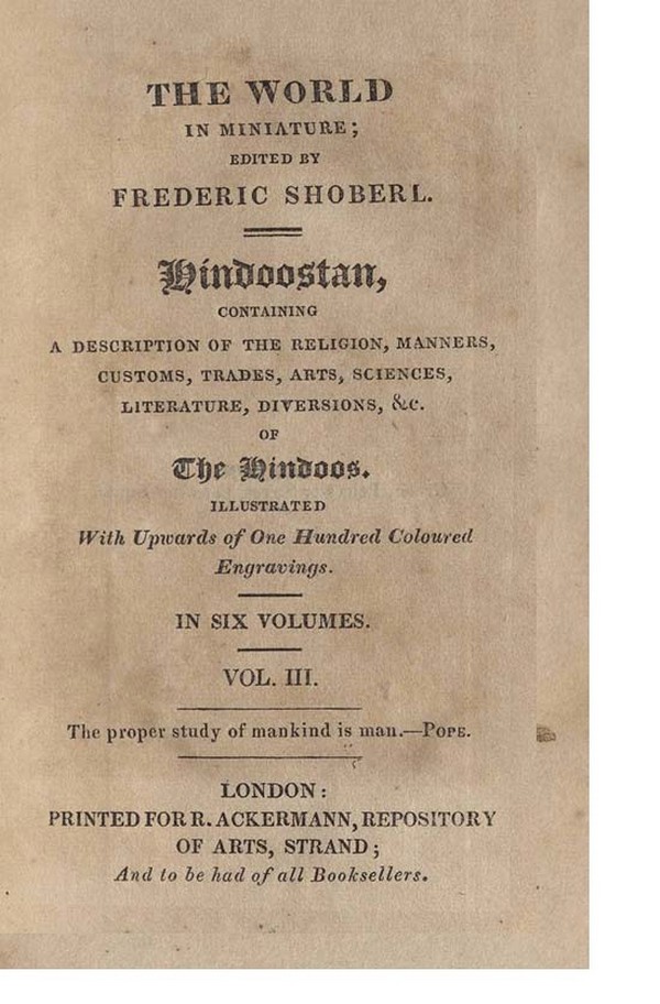 World in Miniature: Hindoostan-Vol-3