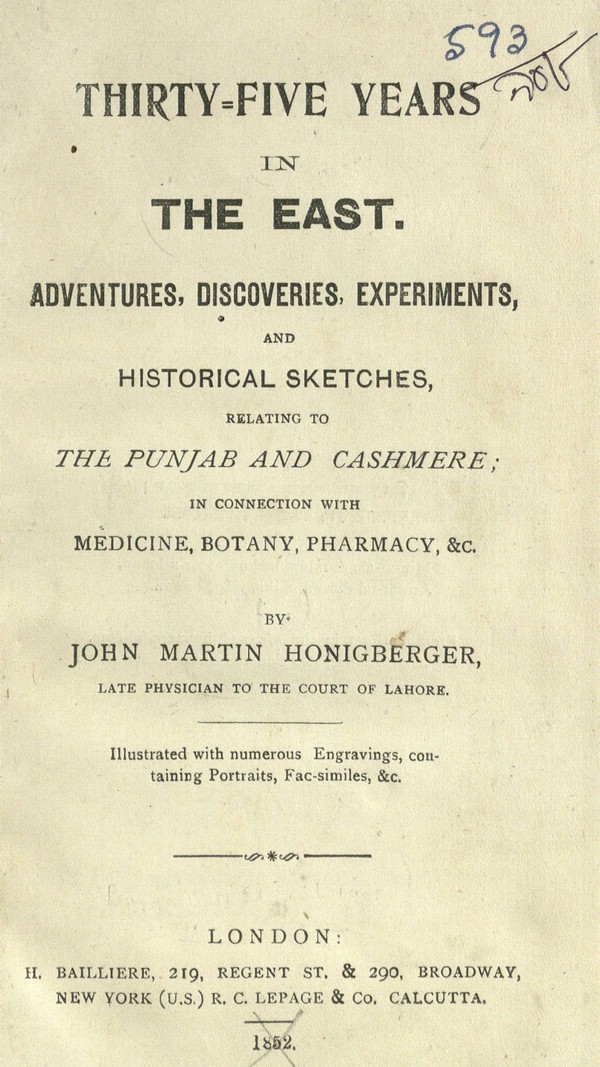 Thirty-five years in the East relating to the Punjab and Cashmere