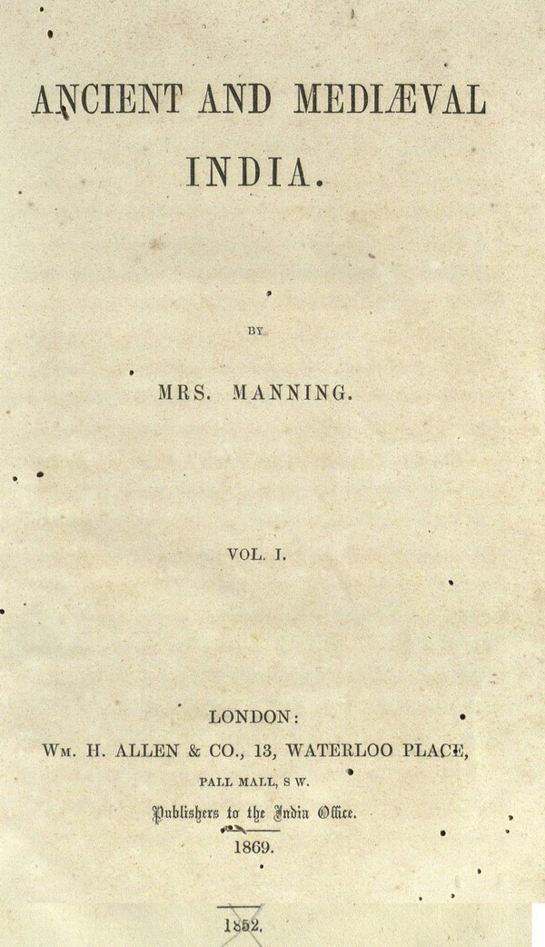 Ancient and Mediaeval India . Vol. 1