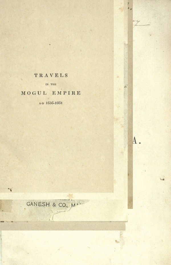 Travels in the Mogul Empire A.D.1656-1668