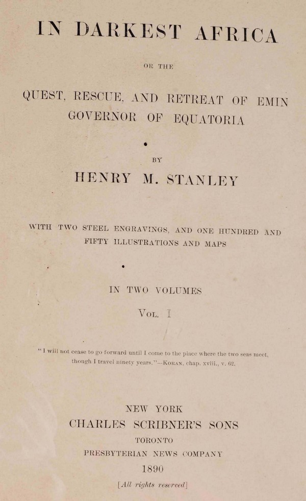 In Darkest Africa. Vol. I