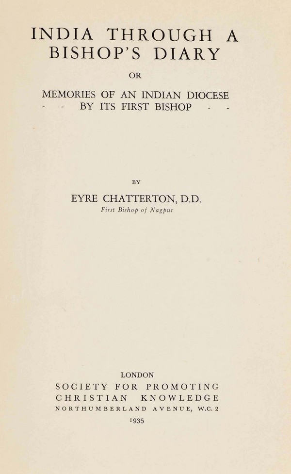 India through a Bishop’s Dairy