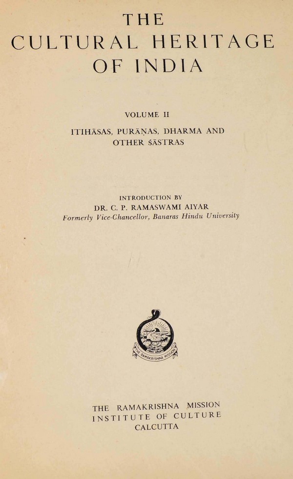 Cultural heritage of India. Vol. 2