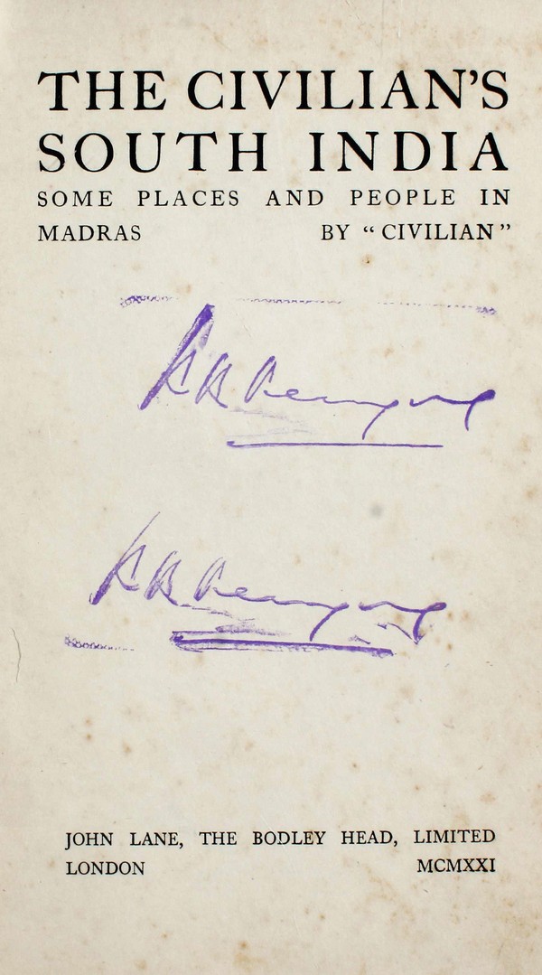 The Civilian’s Soth India Some Places and People in Madras #