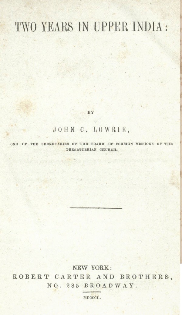 Two Years in Upper India