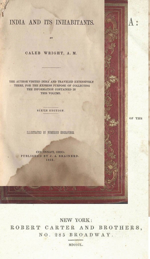 India and its Inhabitants. Wright’s lectures illustrated. 6th Ed.
