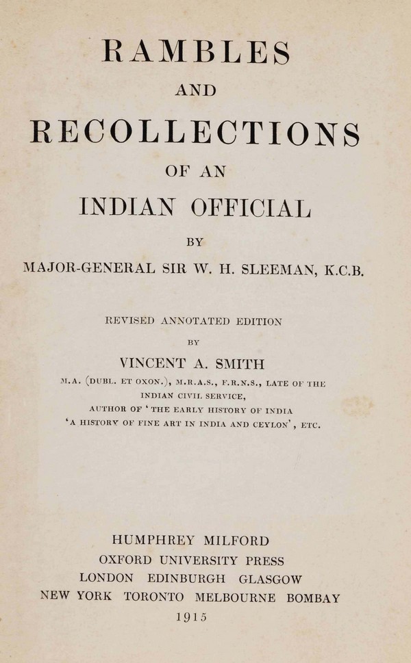Rambles and Recollections of an Indian Official