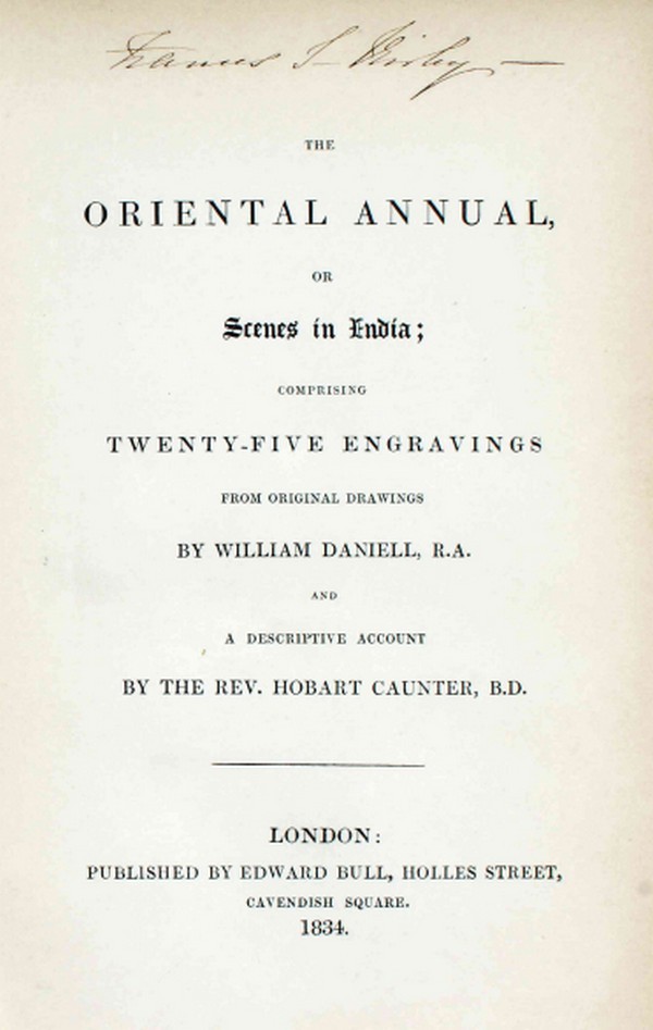 The Oriental, or Scenes in India comprising Twenty-two Engravings from the Drawings #