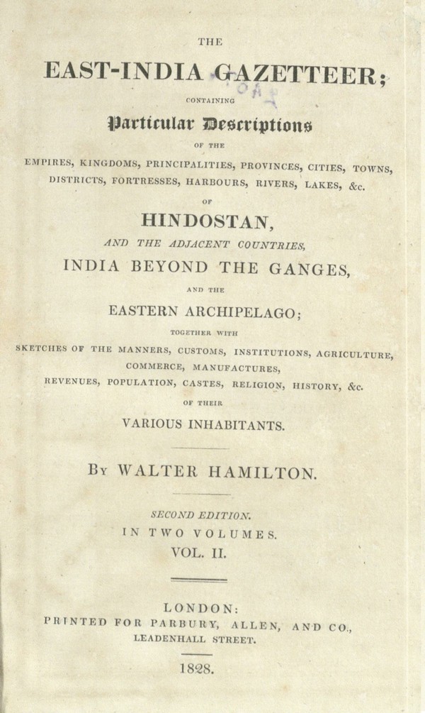 The East Indian Gazetteer.Vol. 2