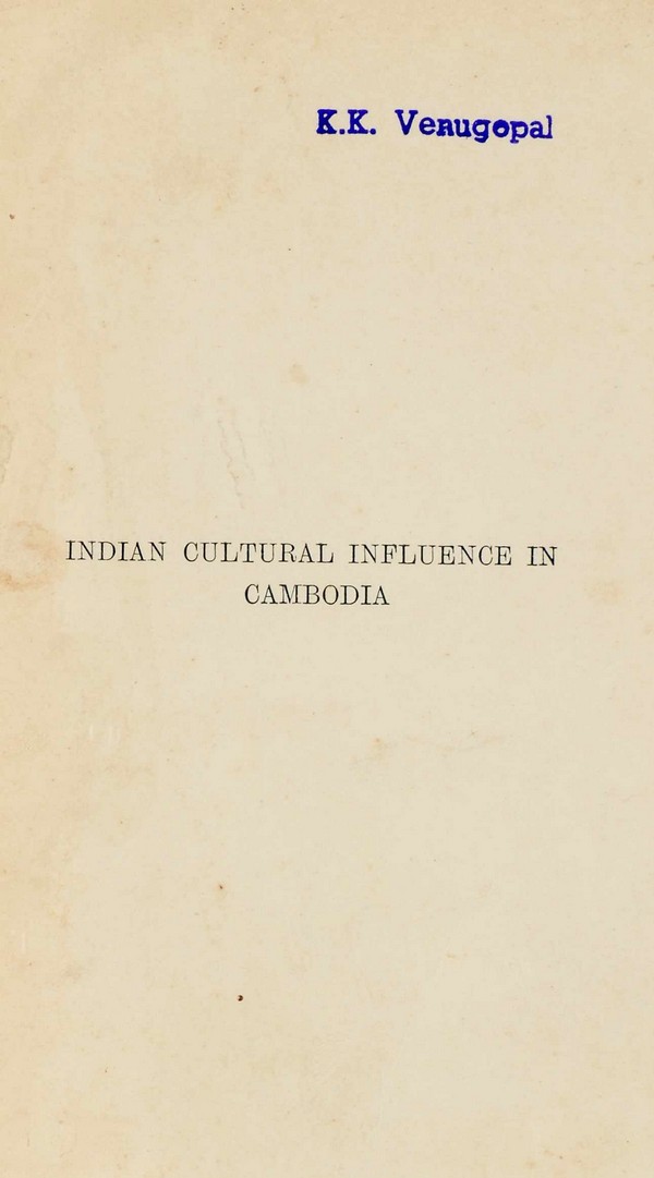 Indian Cultural Influence in Cambodia