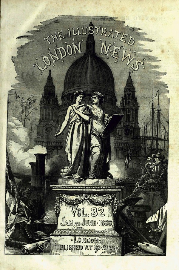 Illustrated London News (jan-June) vol. 32 and Vol. 33 (July-Dec) combined.
