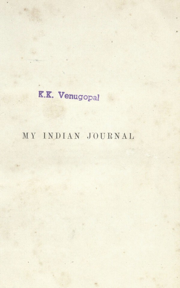 My Indian Journal