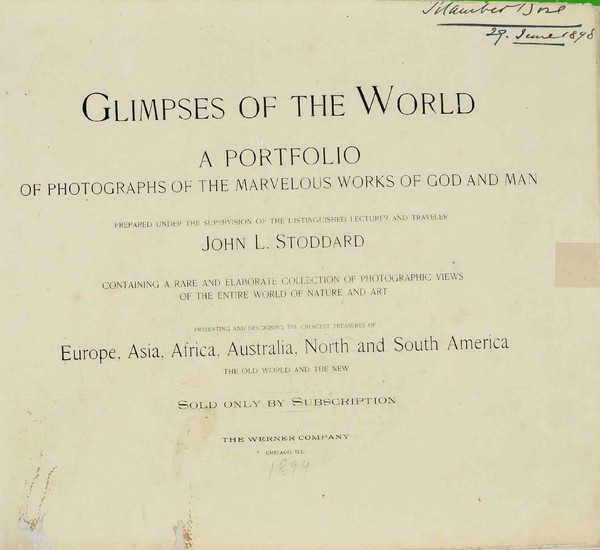 Glimpses of the World : A Portfolio of Photographs of the Marvelous works of God and Man