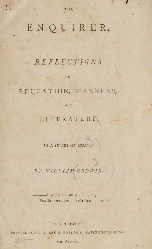 The Enquirer. Reflections on Education, Manners, and Literature.