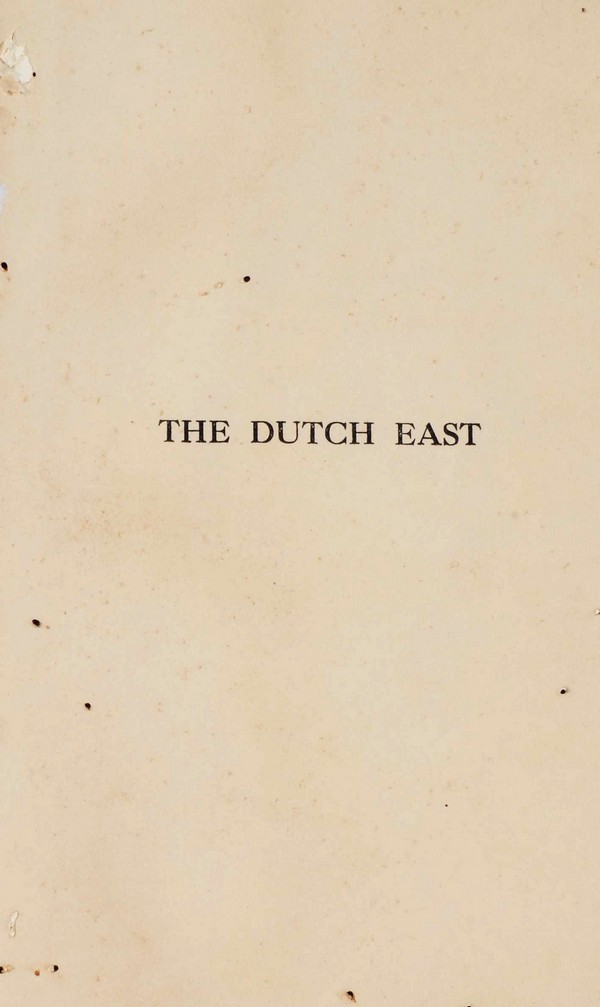 Dutch East- Sketches and Pictures