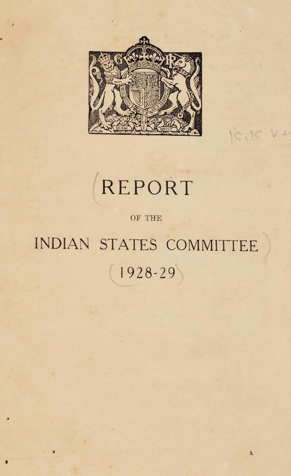 Report of the Indian states committee-1928-29