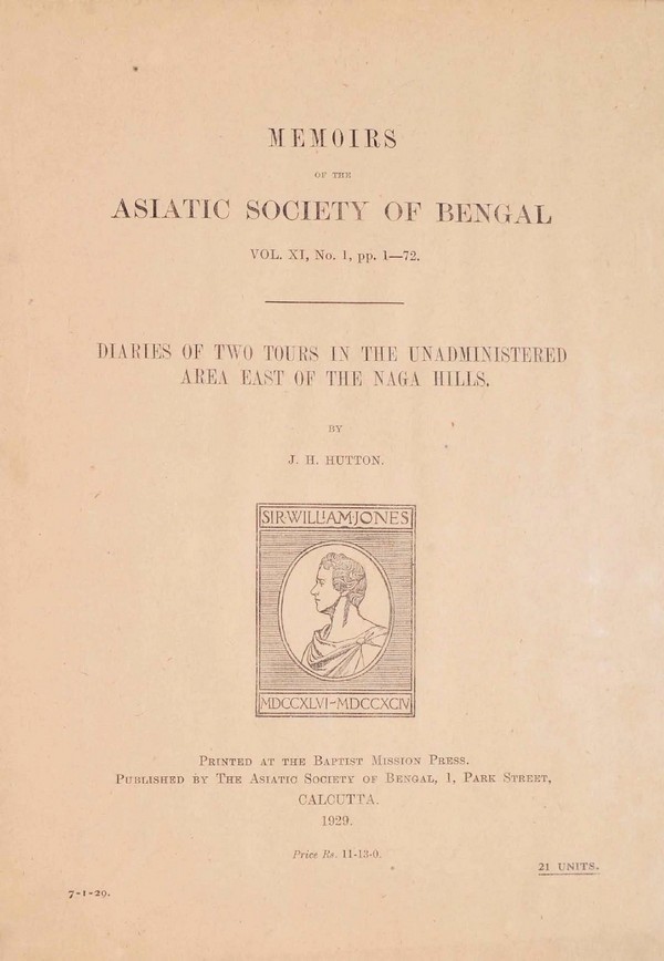 Memoirs of the Asiatic Society of Bengal