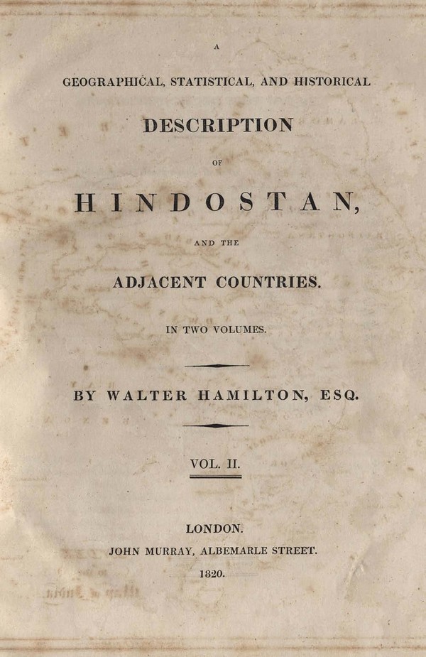 A Geographical, statistical, and historical description of Hindostan and the adjacent countries-Vol-2