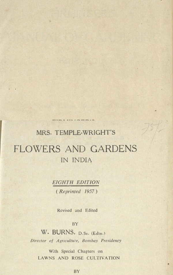 Mrs. Temple-wright’s Flowers and gardens in India.