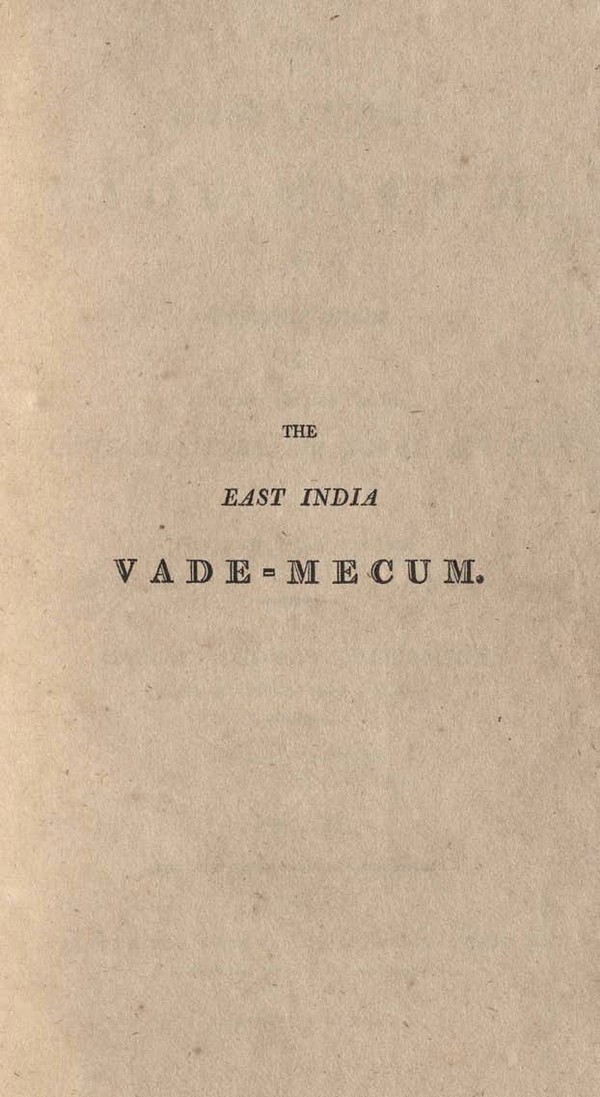 East India Vade- Mecum on Complete Guide-II