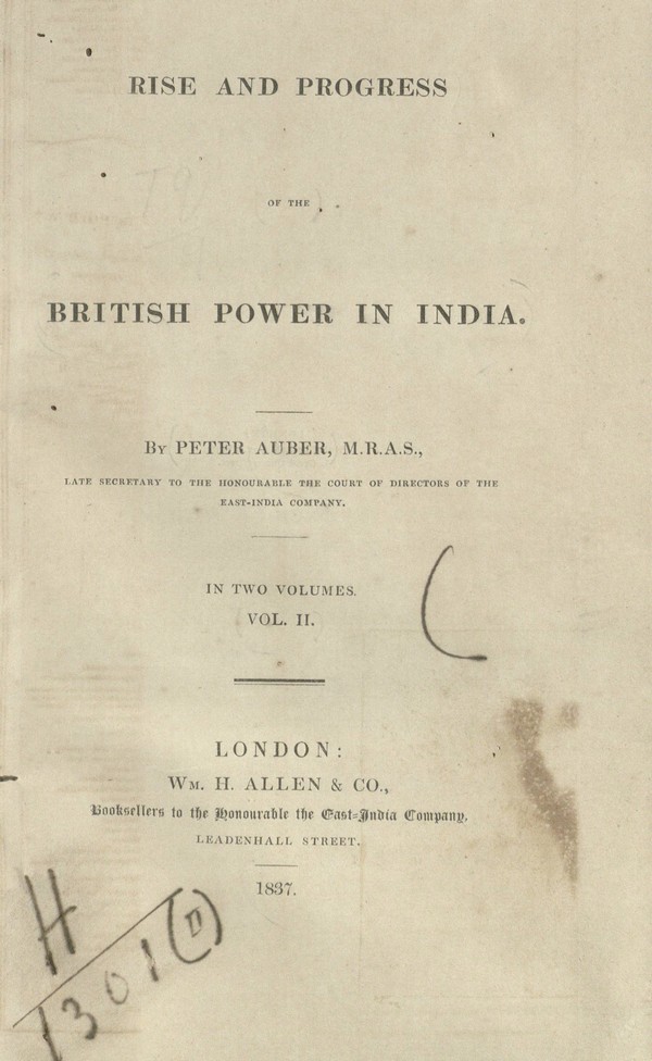 Rise & Progress of the British Power in India-II