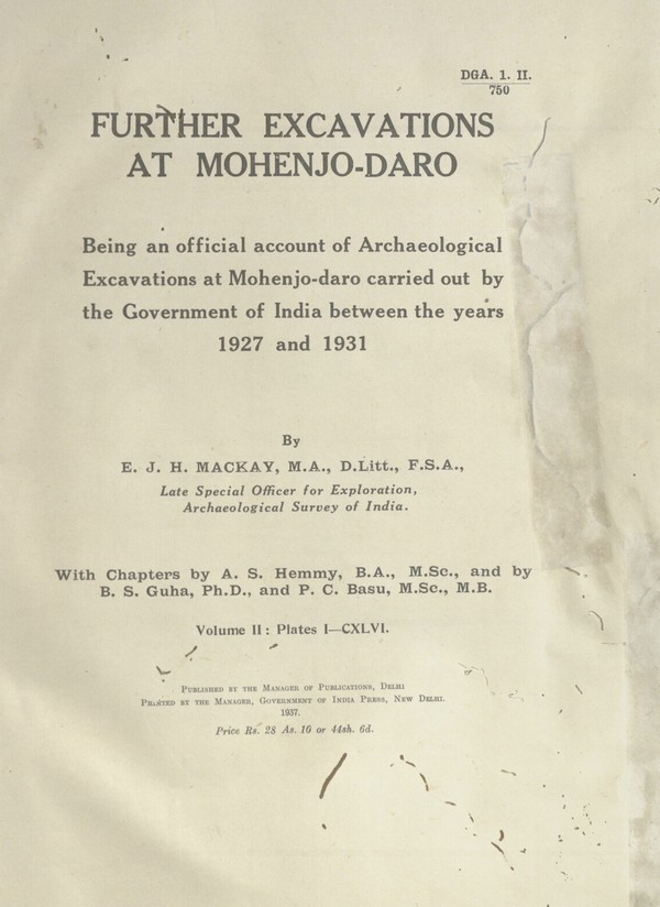 Further Excavations at Mohenjo-Daro-II
