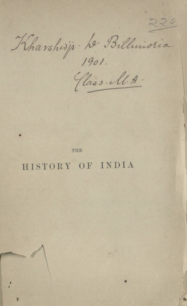 History of India1889: The Hindu and Mahomedan Periods